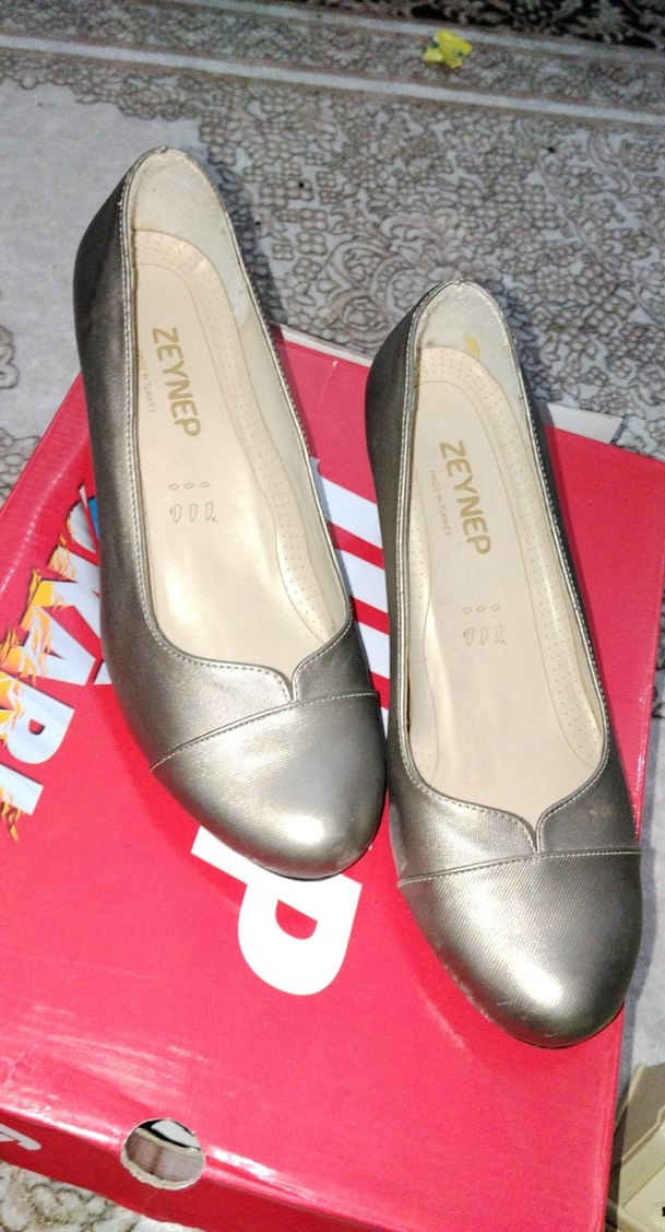 Zeynep Gri Pliseli Yüksek Topuklu Kadın Babet - Görsel 4