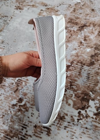 Gri Dolgu Topuklu Kadın Babet - Görsel 3