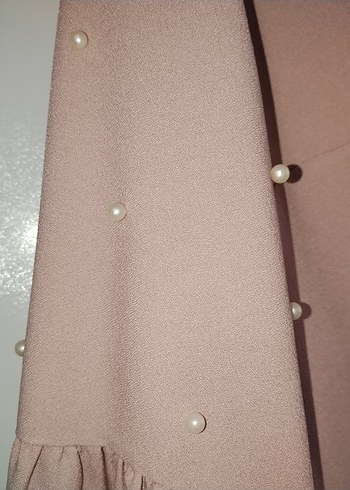 Piliseli Uzun Pudra Elbise - Görsel 7