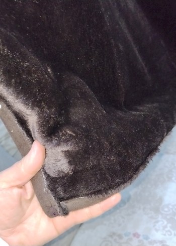 erkek Kahverengi süet abaya kürklü - Görsel 6