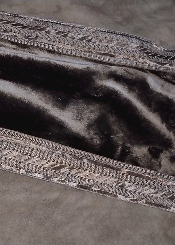 erkek Kahverengi süet abaya kürklü - Görsel 2