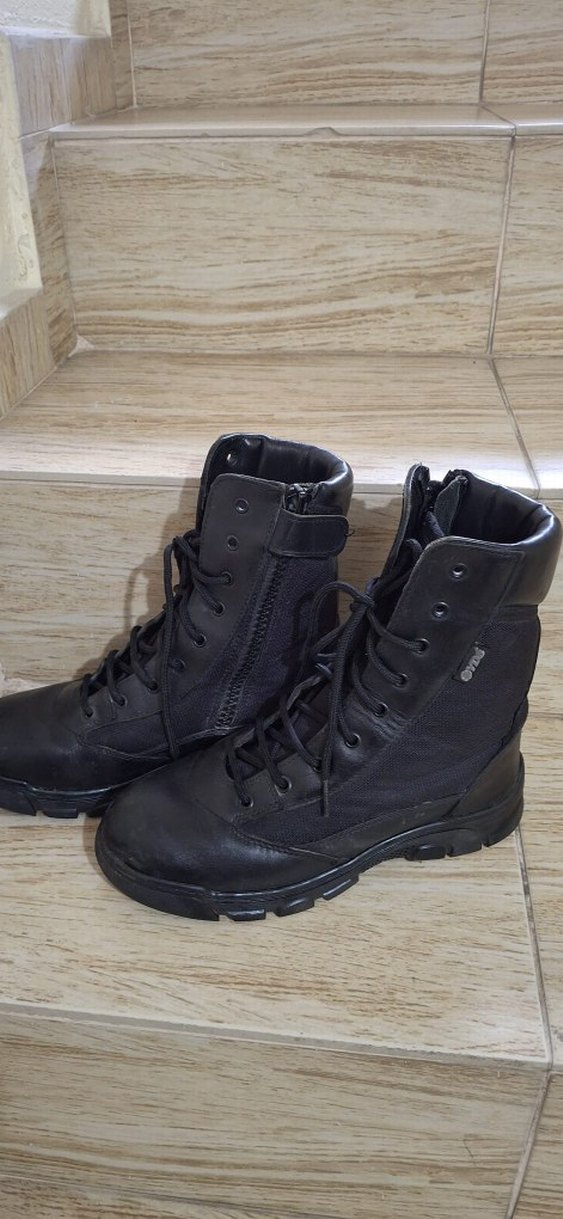 YDS  Siyah Bağcıklı Erkek Goth Botları - Görsel 2