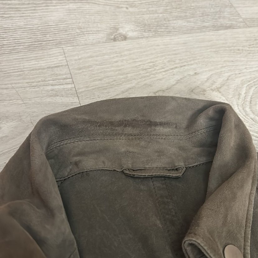 Network Erkek kuzu derisi Süet Biker Ceket - Görsel 5