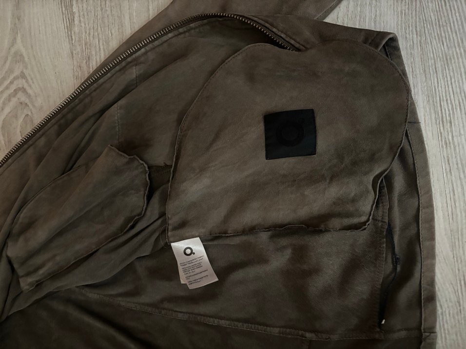 Network Erkek kuzu derisi Süet Biker Ceket - Görsel 3