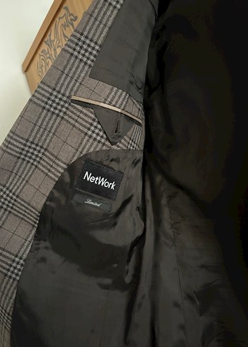 Network premium Gri Ekoseli Erkek Ceket - Görsel 2