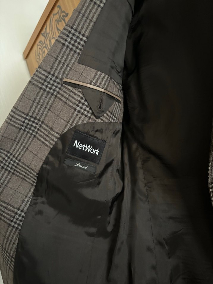 Network premium Gri Ekoseli Erkek Ceket - Görsel 2