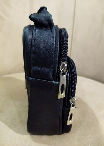 Fermuarlı Gerçek Deri Erkek El Çantası - Görsel 2