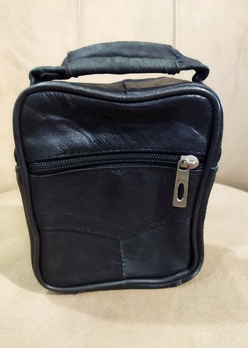 Fermuarlı Gerçek Deri Erkek El Çantası - Görsel 4