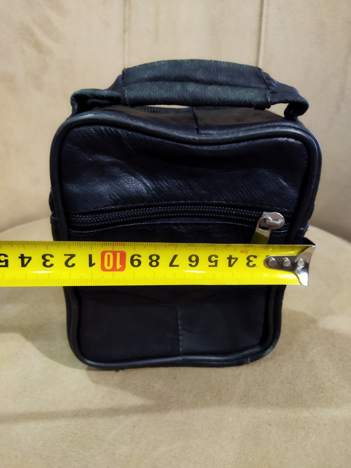 Fermuarlı Gerçek Deri Erkek El Çantası - Görsel 5