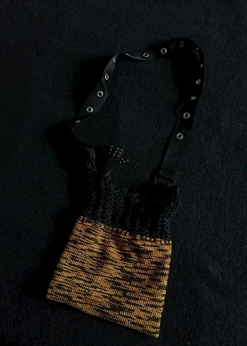 vintage örme çanta - Görsel 4