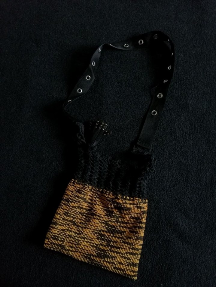 vintage örme çanta - Görsel 4