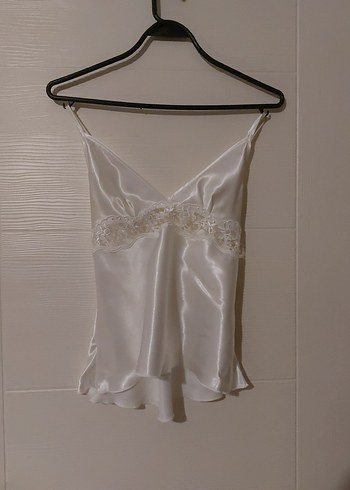 Beyaz Saten 4 lü takım gecelik sabahlık - Görsel 4