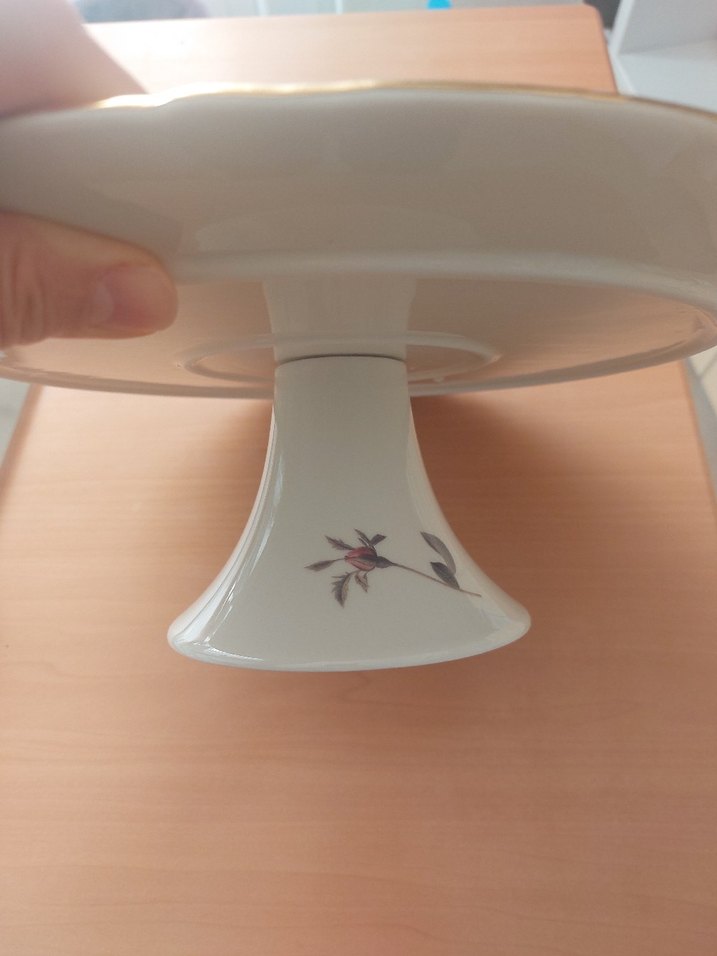 Çiçek Desenli Beyaz İster Peynir İster Pasta sunum tabağı - Görsel 4