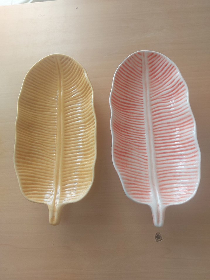 Bej Bohem Yaprak Desenli Tabak Seti - Görsel 4