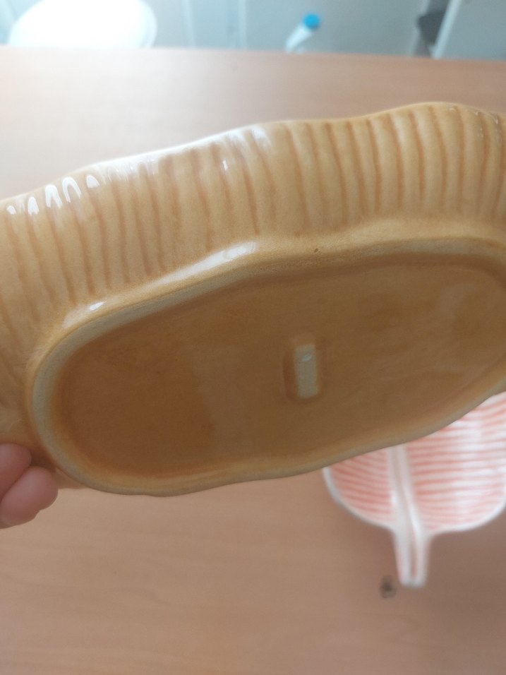 Bej Bohem Yaprak Desenli Tabak Seti - Görsel 3