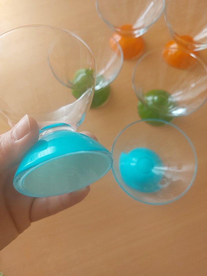 Paşabahçe Renkli Ayaklı Cam Dondurma Seti - Görsel 3