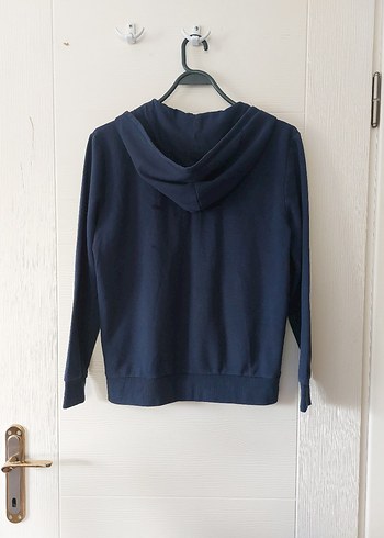 Kız Çocuk Kapüşonlu Fermuarlı Sweatshirt - Görsel 2