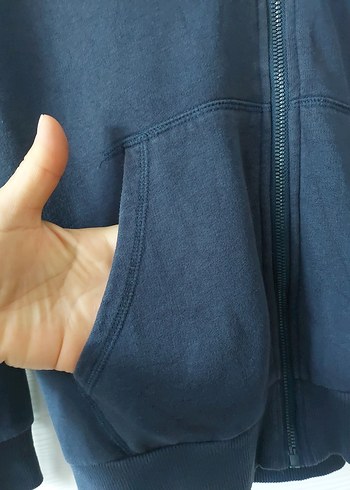 Kız Çocuk Kapüşonlu Fermuarlı Sweatshirt - Görsel 4