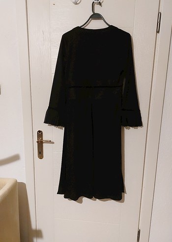 Uzun Kollu Siyah Gecelik ve Sabahlık - Görsel 2