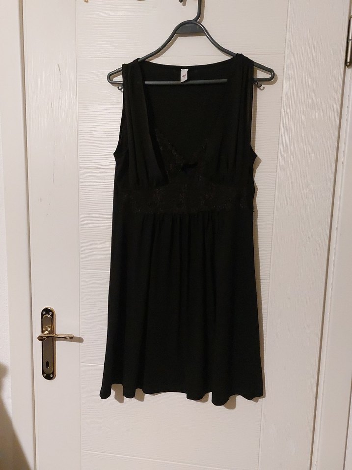 Uzun Kollu Siyah Gecelik ve Sabahlık - Görsel 3