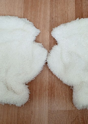 Beyaz Pembe Patili Eldiven - Görsel 5