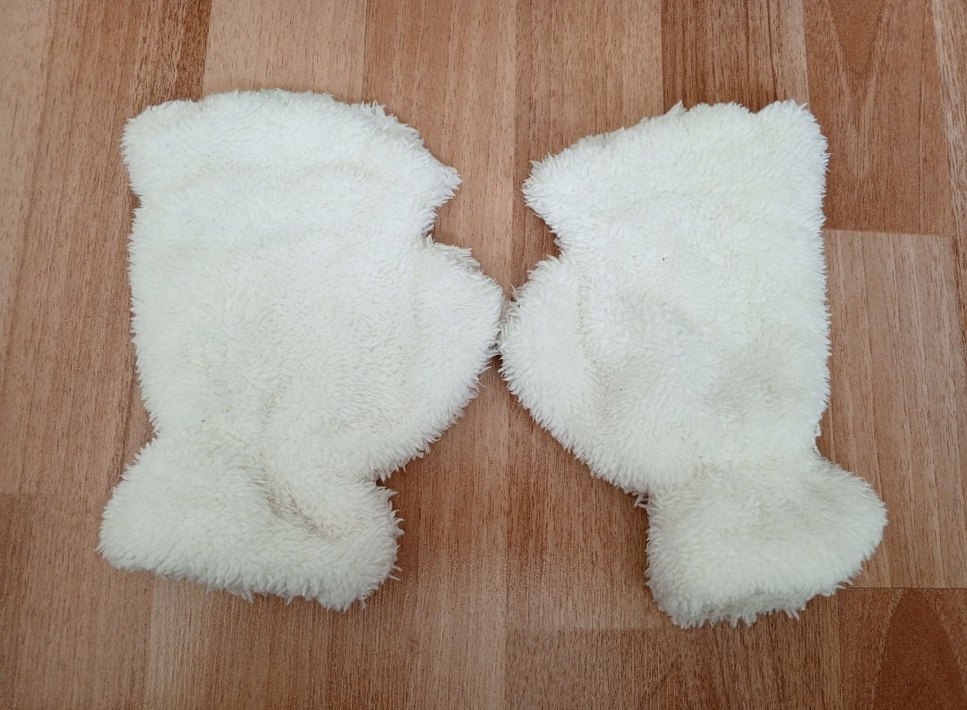 Beyaz Pembe Patili Eldiven - Görsel 5