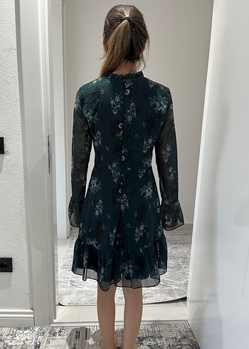 Uzun Kollu Siyah Elbise - Görsel 2