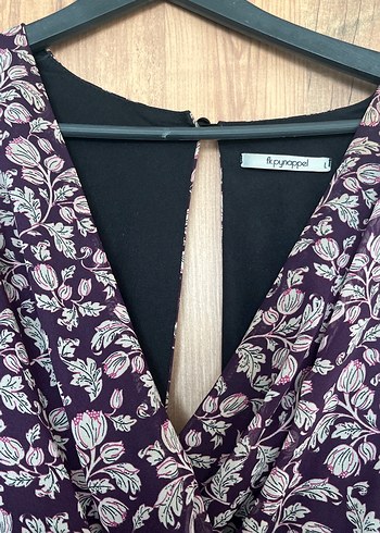 Uzun Kollu Mor Bohem Kadın Elbise - Görsel 2