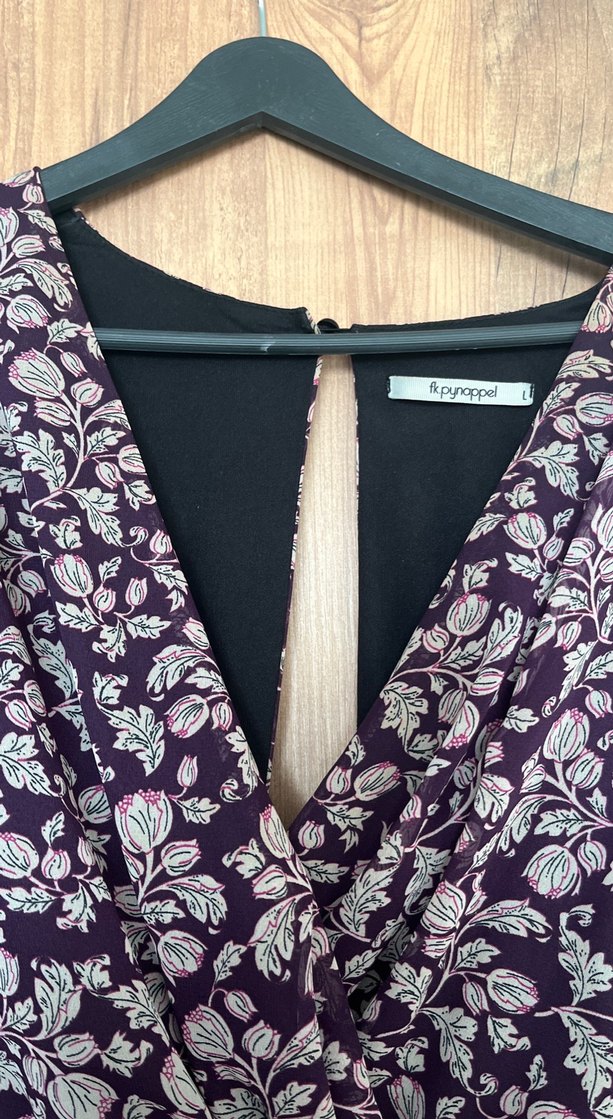 Uzun Kollu Mor Bohem Kadın Elbise - Görsel 2