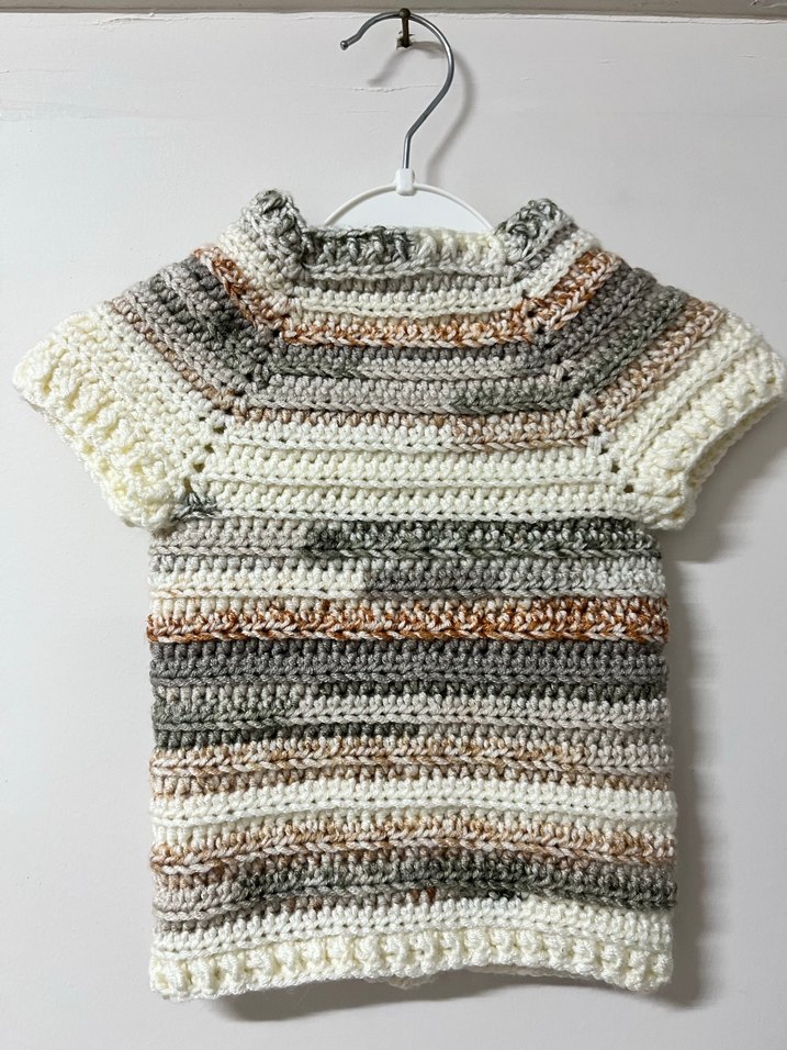 Kız Çocuk Bohem Kısa Kollu Örgü Hırka - Görsel 2