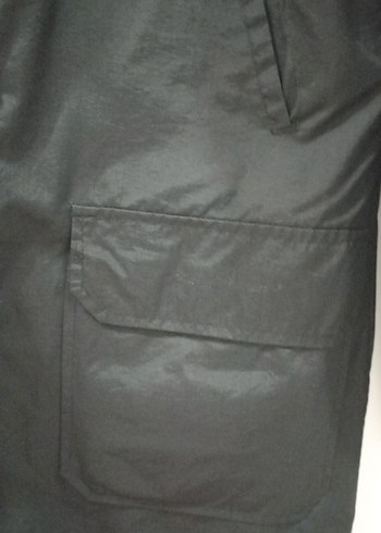 Dikişsiz Siyah kadın Midi Yağmurluk - Görsel 4