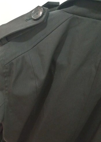 Erkek Siyah Midi Kemerli Trençkot - Görsel 9