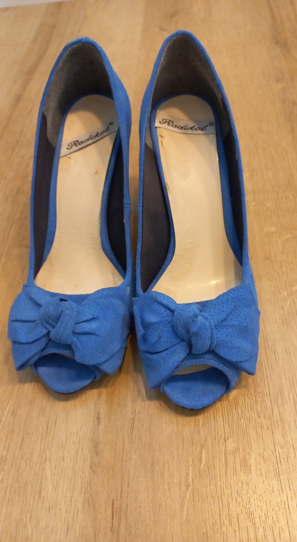 Mavi Fiyonklu Kadın Dolgu Topuklu Stiletto - Görsel 2