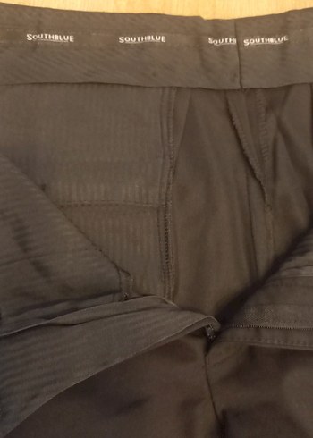 Düğmeli Koyu siyah İş Pantolonu - Görsel 3