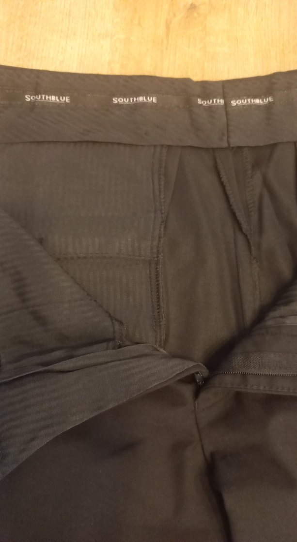 Düğmeli Koyu siyah İş Pantolonu - Görsel 3