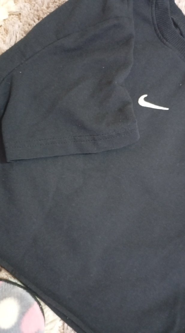 Nike Siyah Hamile Tişörtü, Kısa Kollu, Rahat Kesim - Görsel 3