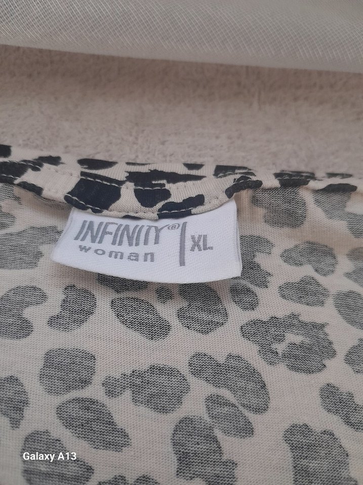 leopar desenli  bol Kesim penye tişört  büyuk beden xl - Görsel 2