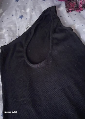 Siyah siyah mini elbise penye - Görsel 3