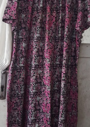 Desenli Uzun Bohem Elbise Büyük beden - Görsel 3