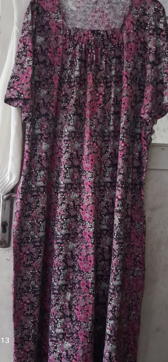 Desenli Uzun Bohem Elbise Büyük beden - Görsel 3