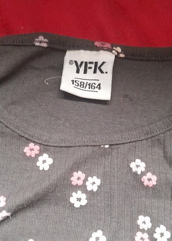 Kız Çocuk Gri Çiçekli V Yaka Gömlek - Görsel 3