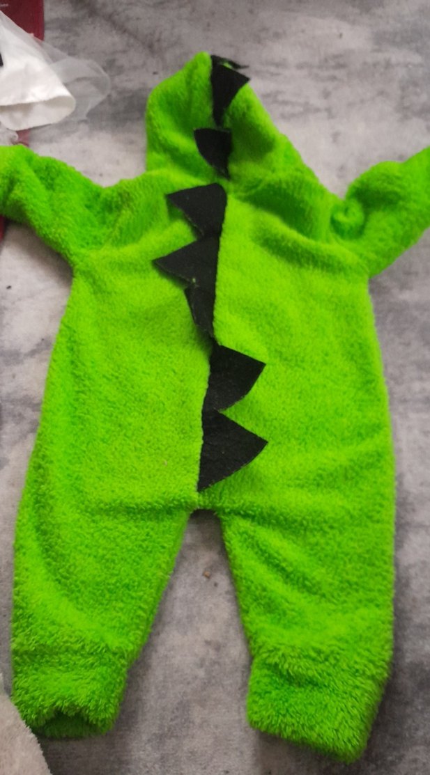 Yeşil Peluş Bebek Tulumu - Görsel 4