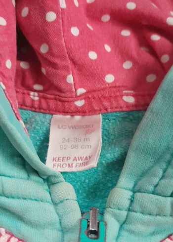 Kız Çocuk Kapüşonlu Turkuaz Nakışlı Yelek - Görsel 2