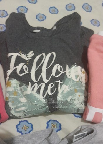 Kız Çocuk Pembe Pamuklu Uzun Kollu Tişört 4tanesi 200 tl ye - Görsel 4