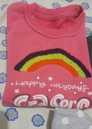 Kız Çocuk Pembe Pamuklu Uzun Kollu Tişört 4tanesi 200 tl ye - Görsel 3