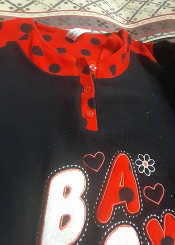 Renkli Baskılı gecelik polar ust - Görsel 2