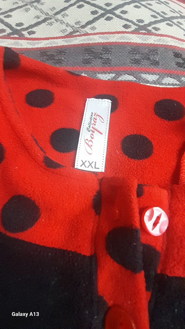 Renkli Baskılı  gecelik polar ust - Görsel 3