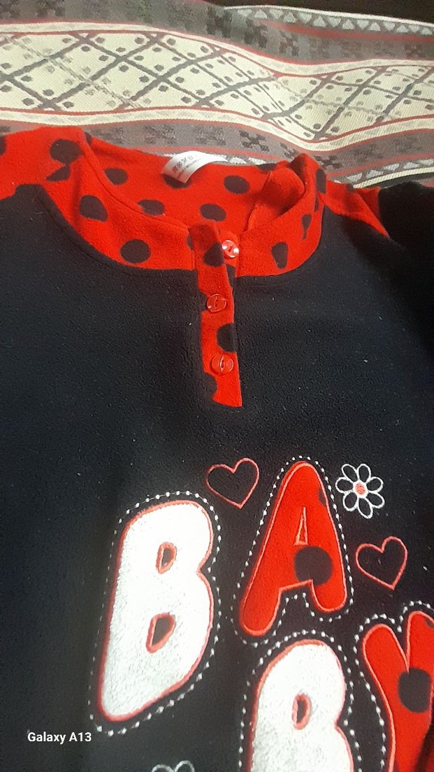 Renkli Baskılı  gecelik polar ust - Görsel 2