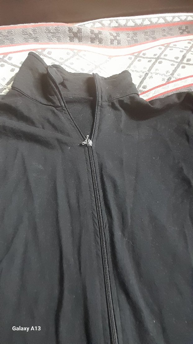 Siyah Fermuarlı Kolsuz Spor Yelek Bayan erkek - Görsel 3