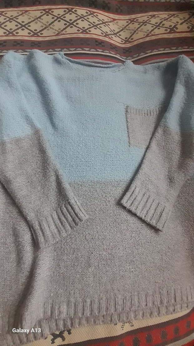 Gri Örme Kadın Kazak - Görsel 2